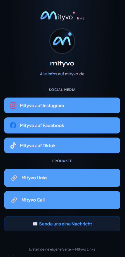 Mityvo Links App Vorschau